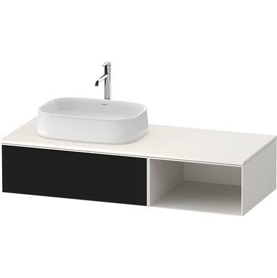 Duravit ZE4818063840000 - Duravit Zencha 51 1/8" Wall Mount One Drawer Single Vanity Cabinet In Black Line Structure, Sink Sold Separately