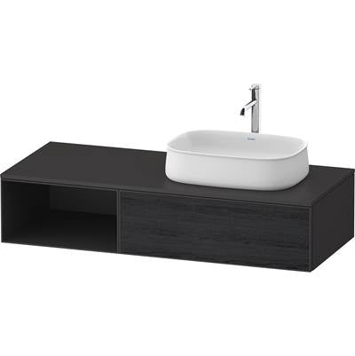 Duravit ZE4819016800000 - Duravit Zencha 51 1/8" Wall Mount One Drawer Single Vanity Cabinet In Black Oak, Sink Sold Separately
