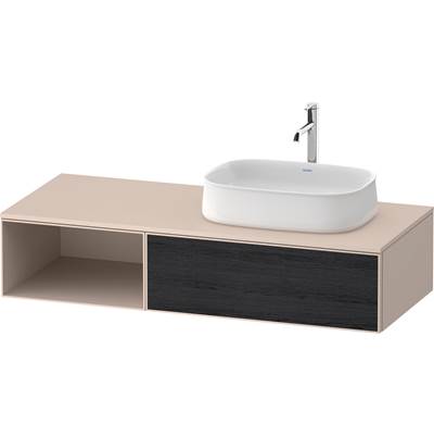 Duravit ZE4819016830000 - Duravit Zencha 51 1/8" Wall Mount One Drawer Single Vanity Cabinet In Black Oak, Sink Sold Separately