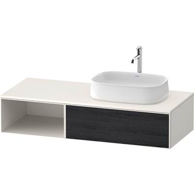 Duravit ZE4819016840000 - Duravit Zencha 51 1/8" Wall Mount One Drawer Single Vanity Cabinet In Black Oak, Sink Sold Separately