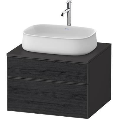 Duravit ZE4820016800000 - Duravit Zencha 25 5/8" Wall Mount Two Drawer Single Vanity Cabinet In Black Oak, Sink Sold Separately