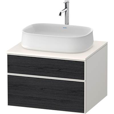 Duravit ZE4820016840000 - Duravit Zencha 25 5/8" Wall Mount Two Drawer Single Vanity Cabinet In Black Oak, Sink Sold Separately
