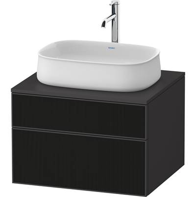Duravit ZE4820063800000 - Duravit Zencha 25 5/8" Wall Mount Two Drawer Single Vanity Cabinet In Black Line Structure, Sink Sold Separately