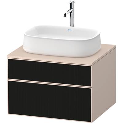 Duravit ZE4820063830000 - Duravit Zencha 25 5/8" Wall Mount Two Drawer Single Vanity Cabinet In Black Line Structure, Sink Sold Separately