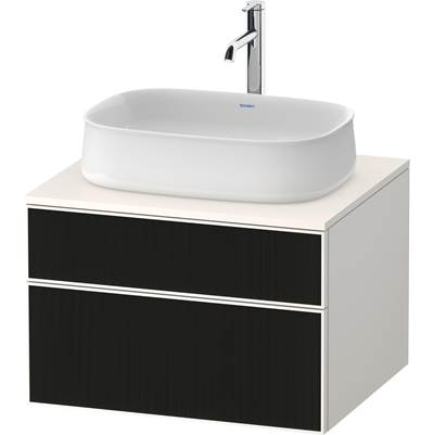 Duravit ZE4820063840000 - Duravit Zencha 25 5/8" Wall Mount Two Drawer Single Vanity Cabinet In Black Line Structure, Sink Sold Separately