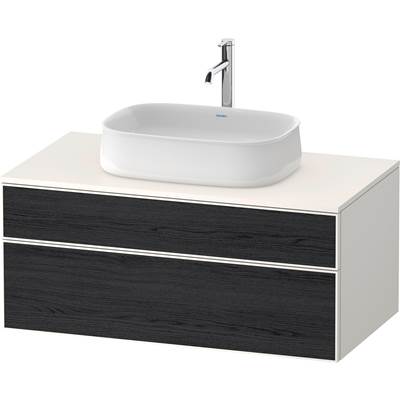 Duravit ZE4821016840000 - Duravit Zencha 39 3/8" Wall Mount Two Drawer Single Vanity Cabinet In Black Oak, Sink Sold Separately