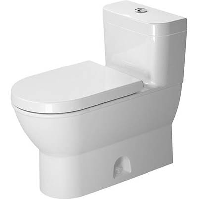 Duravit D2101700 - Duravit Darling New 1.28 Gpf Single Flush Elongated One Piece Toilet In White, Top Push Button Flush - Seat Included