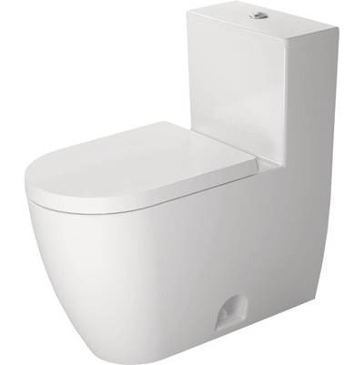 Duravit D4201900 - Duravit Me By Starck 1.28 Gpf Single Flush Rimless Elongated One Piece Toilet In White, Top Push Button Flush - Seat Included