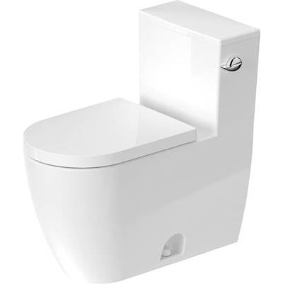 Duravit 2185012002 - Duravit Me By Starck 1.28 Gpf Single Flush Rimless Elongated Ada Compliant One Piece Toilet In White With Hygieneglaze, Left Lever Flush - Seat Sold Separately