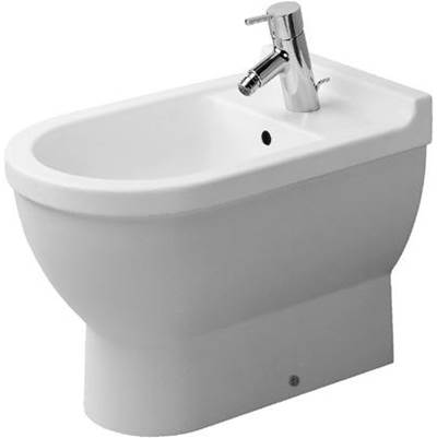 Duravit 2230100000 - Duravit Starck 3 Single Hole Horizontal Spray Floorstanding Bidet In White