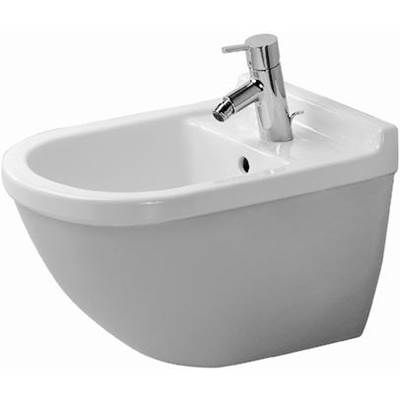 Duravit 2280150000 - Duravit Starck 3 Single Hole Horizontal Spray Wall Mount Bidet In White