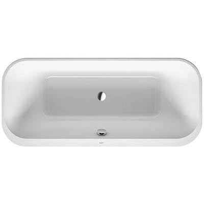 Duravit 700453800000090 - Duravit Happy D.2 70 7/8" X 31 1/2" Rectangular Freestanding Bathtub In White Acrylic With Center Drain, Drain Included