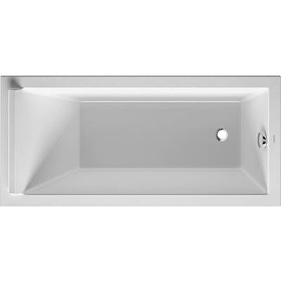 Duravit 700331000000090 - Duravit Starck 59" X 27 1/2" Rectangular Drop In Bathtub In White Acrylic With Reversible Drain, Drain Sold Separately