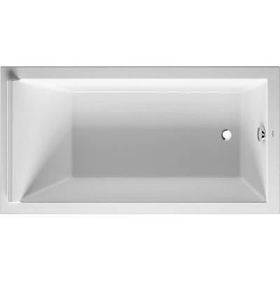 Duravit 700337000000090 - Duravit Starck 66 7/8" X 35 3/8" Rectangular Drop In Bathtub In White Acrylic With Reversible Drain, Drain Sold Separately