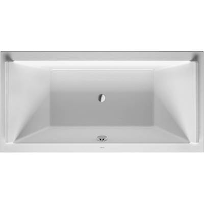 Duravit 700339000000090 - Duravit Starck 70 7/8" X 35 3/8" Rectangular Drop In Bathtub In White Acrylic With Center Drain, Drain Sold Separately