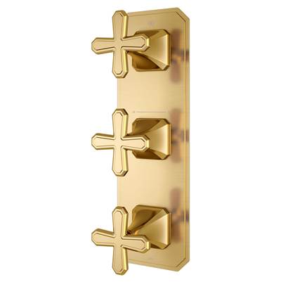 DXV D35170538.427 - 3 Handle Therm Trim Cross, Sb