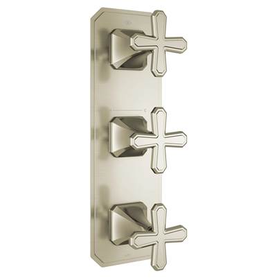 DXV D35170538.144 - 3 Handle Therm Trim Cross, Bn