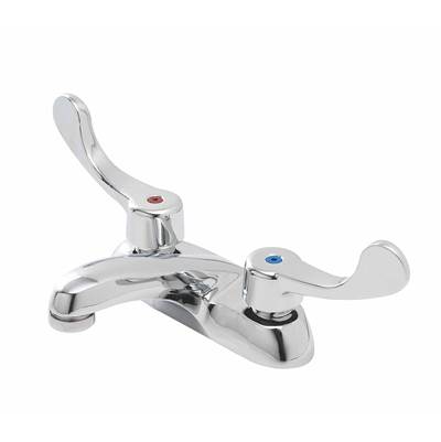 Gerber Plumbing GC044541 - Commercial 2H Centerset Lavatory Faucet W/ Wrist Blade Handles & Less Drain 0.5Gpm Chrome