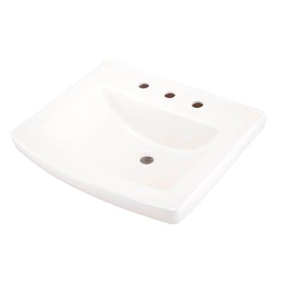 Gerber Plumbing G0012519 - Burr Ridge 24'' Ped Top 8'' Cc White
