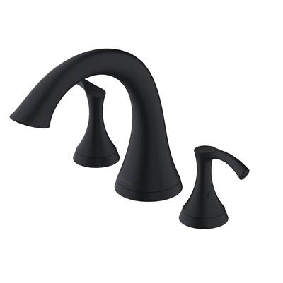 Gerber Plumbing D300922BST - Antioch 2H Roman Tub Trim Kit W/Out Spray Satin Black