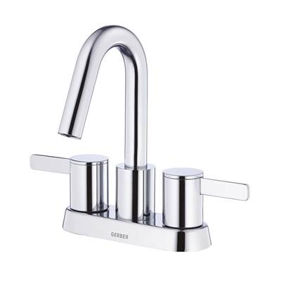 Gerber Plumbing D301130 - Amalfi 2H Centerset Lavatory Faucet W/ 50/50 Touch Down Drain 1.2Gpm Chrome