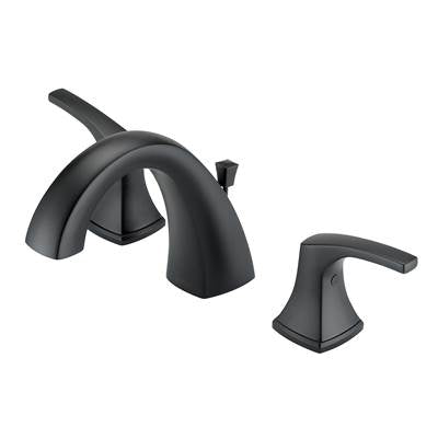 Gerber Plumbing D304118BS - Vaughn 2H Widespread Faucet W/ Metal Pop-Up Drain 1.2Gpm Satin Black