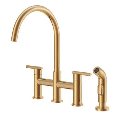 Gerber Plumbing D424458BB - Parma 2H Bridge Kitchen Faucet W/ Spray 1.75Gpm Brushed Bronze