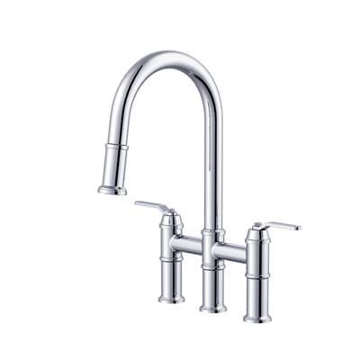 Gerber Plumbing D434437 - Kinzie 2H Bridge Pull-Down Kitchen Faucet 1.75Gpm Chrome