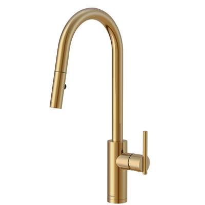 Gerber Plumbing D454058BB - Parma Cafe Pull-Down Kitchen Faucet W/ Snapback Retraction 1.75Gpm Brushed Bronze