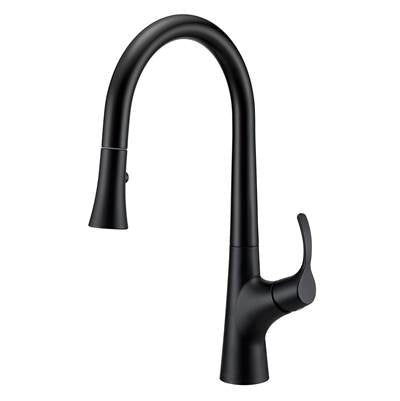 Gerber Plumbing D454422BS - Antioch 1H Pull-Down Kitchen Faucet W/ Snapback 1.75Gpm Satin Black