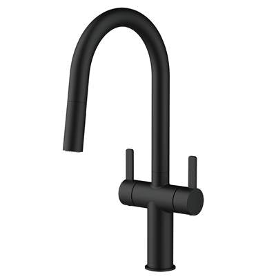 Gerber Plumbing D457330BS - Amalfi 2H Pull-Down Kitchen Faucet W/ Snapback Retraction 1.75Gpm Satin Black