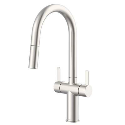 Gerber Plumbing D457330SS - Amalfi 2H Pull-Down Kitchen Faucet W/ Snapback Retraction 1.75Gpm Stainless Steel