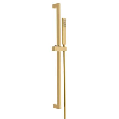 Gerber Plumbing D462726BB - Versa Square 30'' Slide Bar Assembly W/ Single Function Rectangular Handshower 1.75Gpm Brushed Bronze