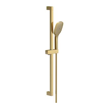 Gerber Plumbing D461738BB - Versa Square 30'' Slide Bar Assembly W/ 3 Function Handshower 1.75Gpm Brushed Bronze