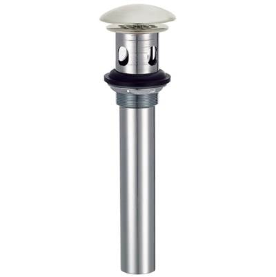 Gerber Plumbing D495008BN - 1 1/4'' Drain With Overflow With Cover & Grid Strainer Brushed Nickel