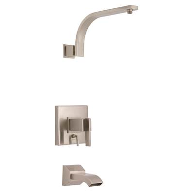 Gerber Plumbing D510044LSBNTC - Sirius 1H Tub & Shower Trim Kit & Treysta Cartridge W/ Diverter On Valve Less Showerhead Brushed Nickel