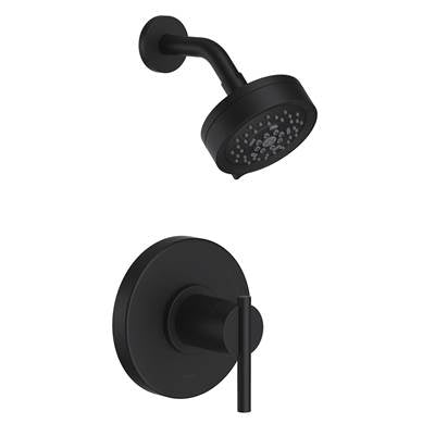 Gerber Plumbing D511558BSTC - Parma 1H Shower Only Trim Kit & Treysta Cartridge W/ 5 Function Showerhead 1.75Gpm Satin Black