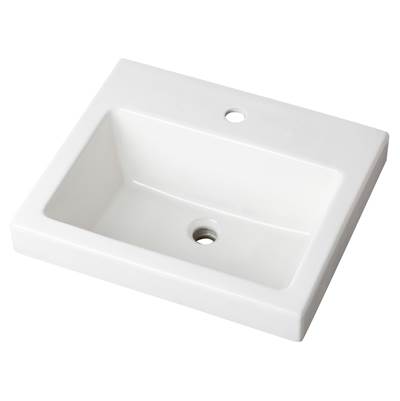 Gerber Plumbing G0013822 - Wicker Park Countertop Lavatory 21''X18'' Rectangle Single Hole White