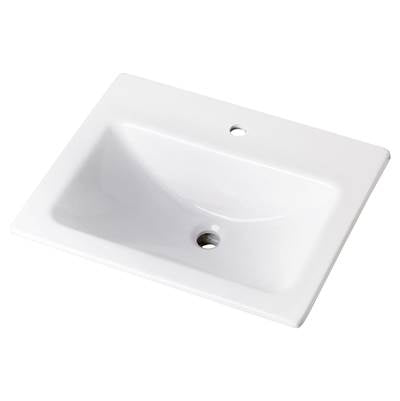 Gerber Plumbing G0013892 - Wicker Park Countertop Lavatory 20-7/8''X17-3/4'' Rectangle With U-Shaped Basin - Low-Profile - Single Hole White