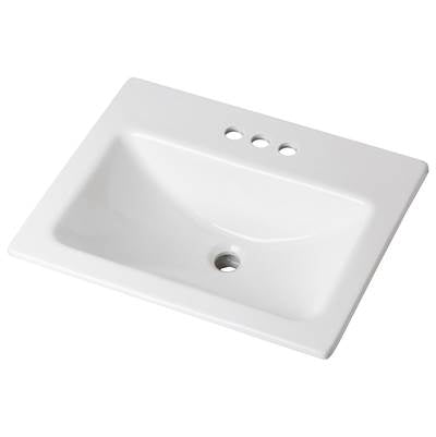 Gerber Plumbing G0013894 - Wicker Park Countertop Lavatory 20-7/8''X17-3/4'' Rectangle With U-Shaped Basin - Low-Profile - 4''Cc White