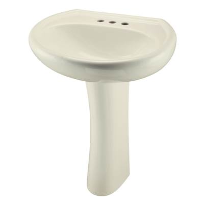 Gerber Plumbing G002251409 - Maxwell Standard 4''Cc Ped Lav Combo: G001251409 Lav W/ G002984209 Ped Biscuit