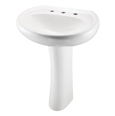 Gerber Plumbing G0022518 - Maxwell Standard 8''Cc Ped Lav Combo: G0012518 Lav W/ G0029842 Ped White