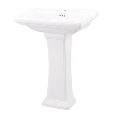 Gerber Plumbing G0022589 - Logan Square Standard 8''Cc Ped Lav Combo: G0012589 Lav W/ G0029847 Ped White