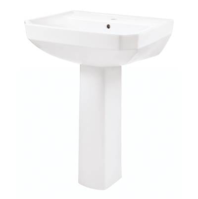 Gerber Plumbing G0023562 - Viper Standard Single Hole Ped Lav Combo: G0013562 Lav W/ G0029834 Ped White