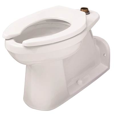 Gerber Plumbing G0025878 - North Point 1.1/1.28/1.6Gpf Ada Elongated Floor Mount Back Outlet Top Spud Bowl 4 -1/4'' Vertical Rough-In White