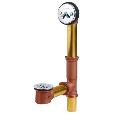 Gerber Plumbing G004181835 - Gerber Classics Trip Lever 20 Gauge Drain For Standard Tub With 2 Inch Longer Shoe Tube Chrome