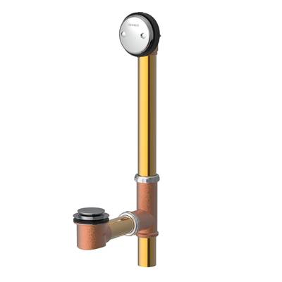 Gerber Plumbing G004184587 - Gerber Classics Auto Trip Fit-All 20 Gauge Drain For Standard Tub With Horizontal Installation Chrome