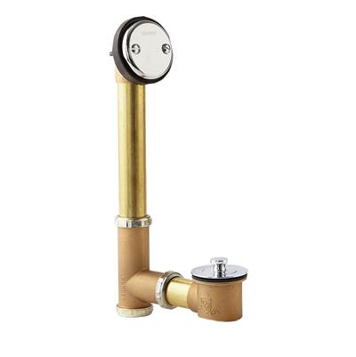 Gerber Plumbing G004185574 - Gerber Classics Lift & Turn Fit-All 20 Gauge Drain For Standard Tub With Philadelphia Tee Chrome