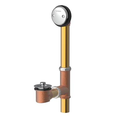 Gerber Plumbing G0041855 - Gerber Classics Lift & Turn Fit-All 20 Gauge Drain For Standard Tub Chrome