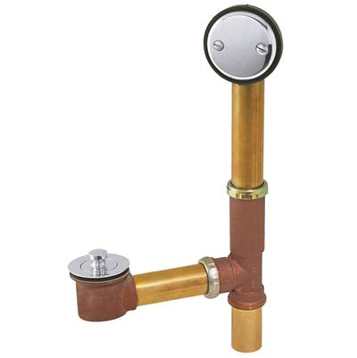 Gerber Plumbing G004185871 - Gerber Classics Lift & Turn 20 Gauge Drain For Standard Tub With Philadelphia Trap Chrome